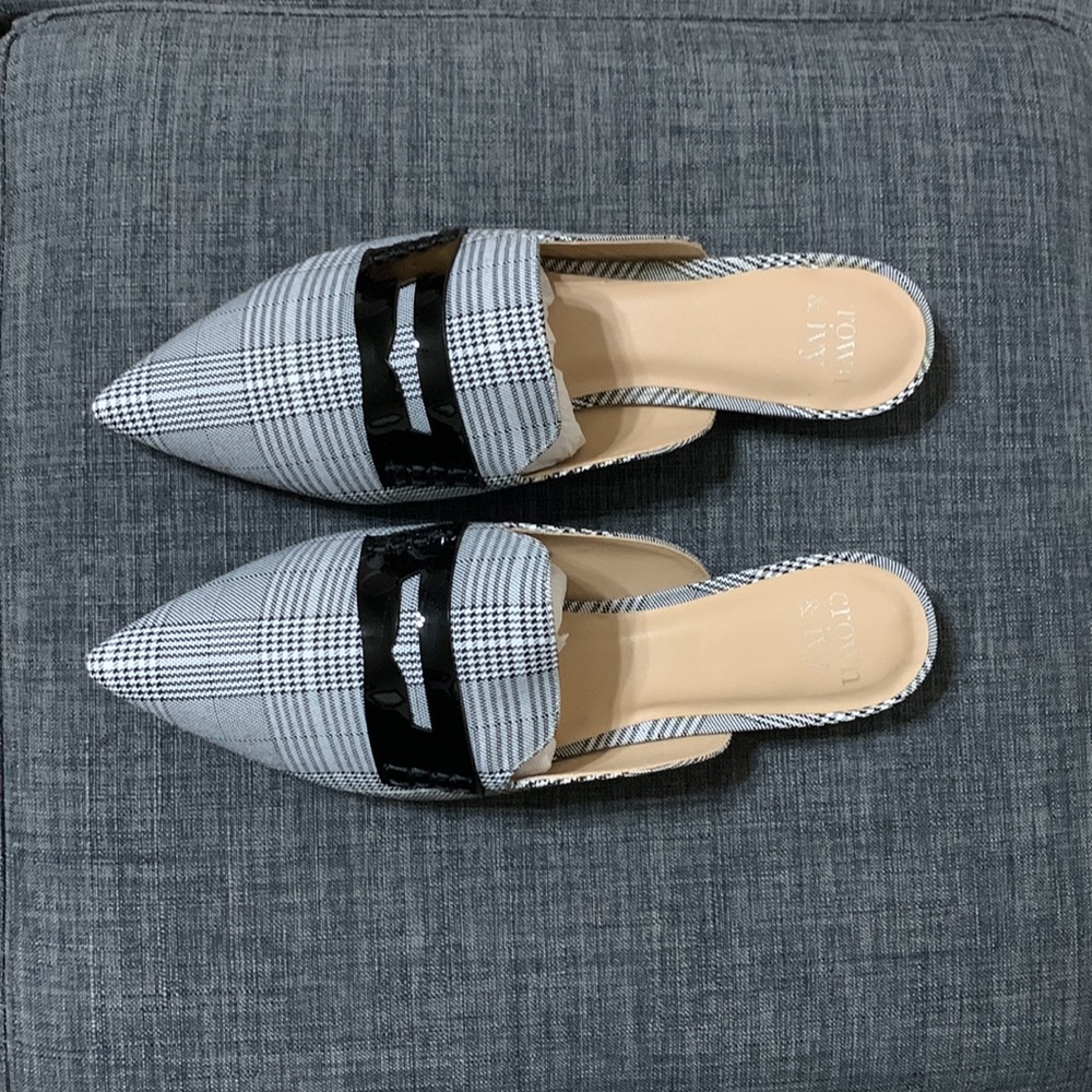 Nib - Crown & Ivy Houndstooth Tammy Mule - image 3